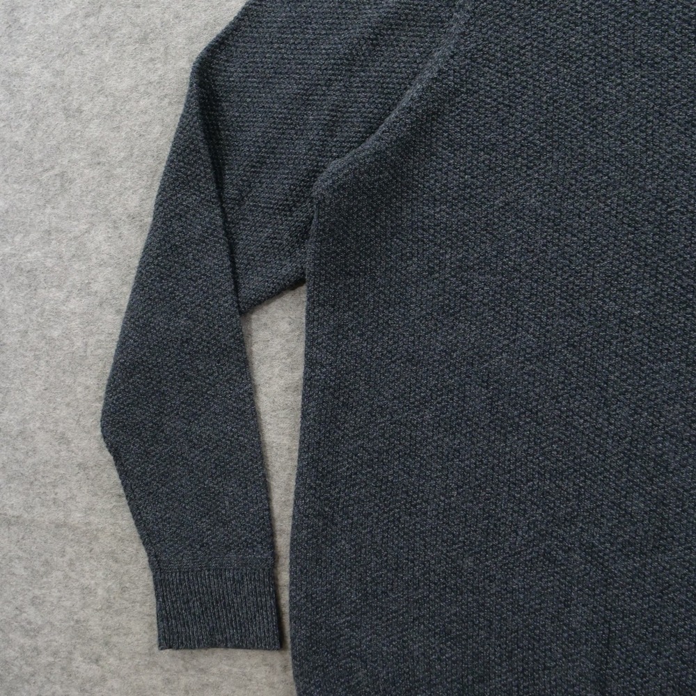 Lululemon Textured Knit Crewneck Sweater Mens Medium Heathered Black LM3DQBS - Picture 6 of 13